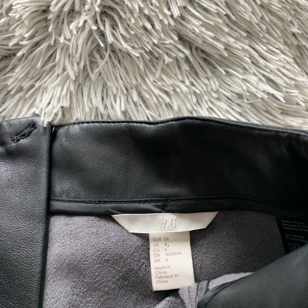 H&M Black Leather Skirt - Picture 3 of 3